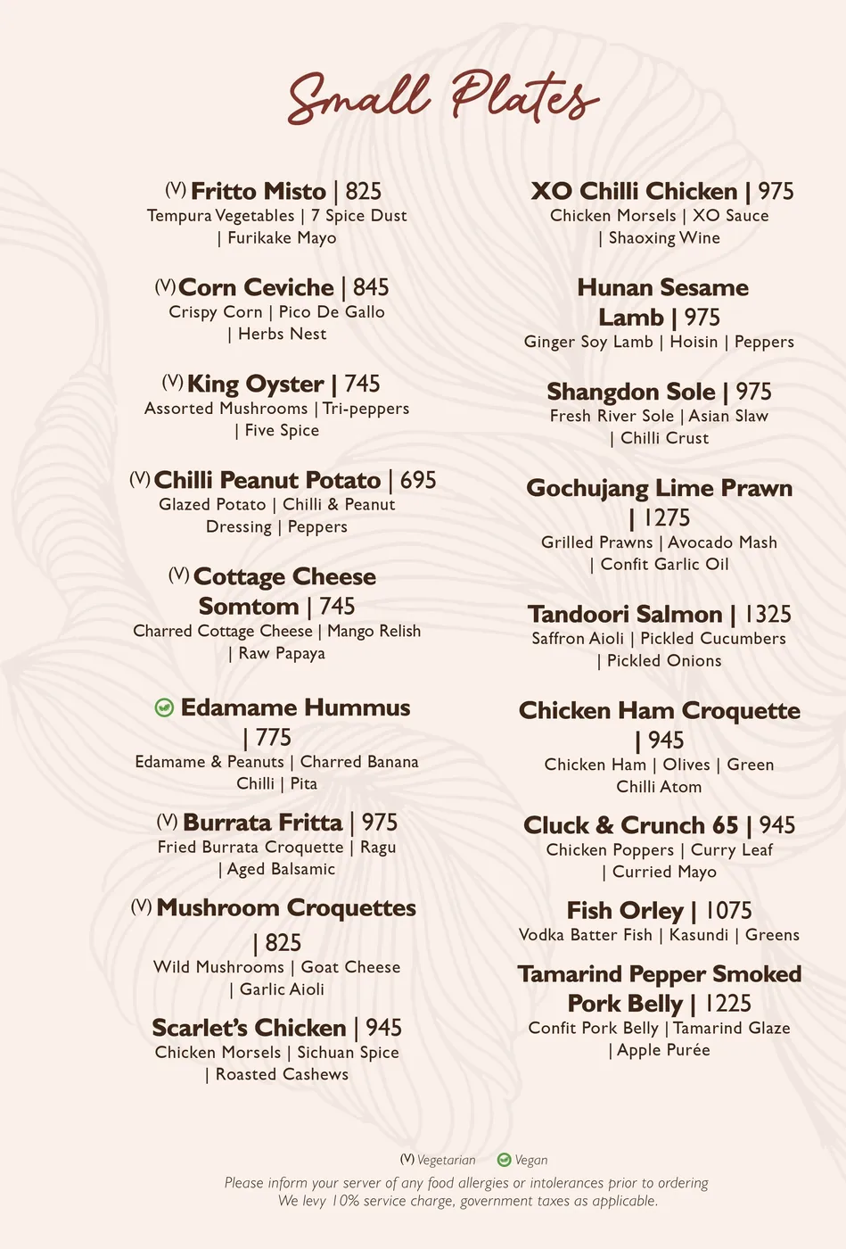 Food Menu Page 9